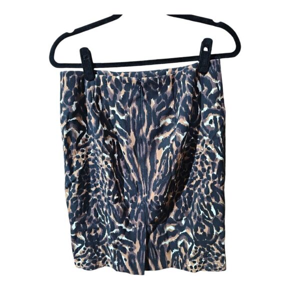 TALBOTS Leopard Print Pencil Skirt - Size 6P - Picture 3 of 8